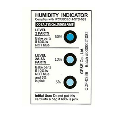 Cobalt Chloride Free Humidity Indicator Cards